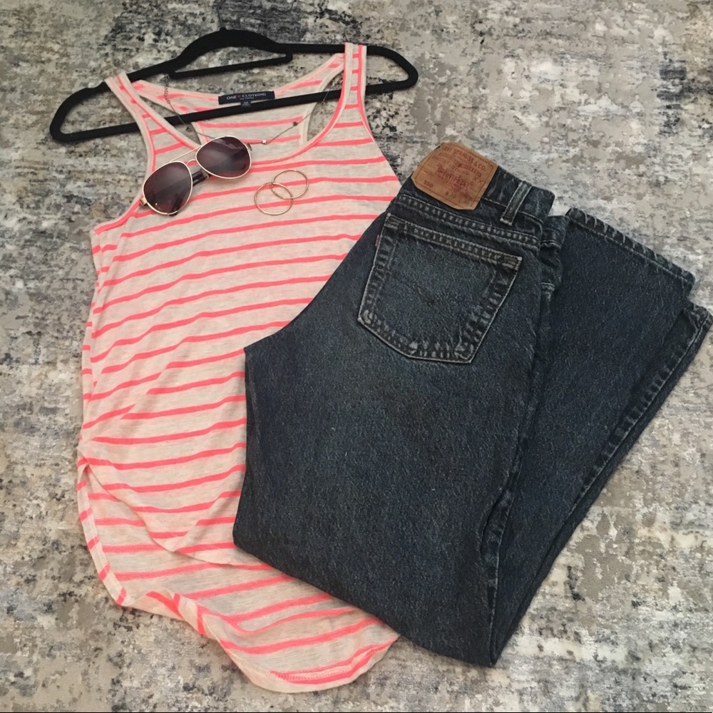 Flowy Pink Striped Tank Top